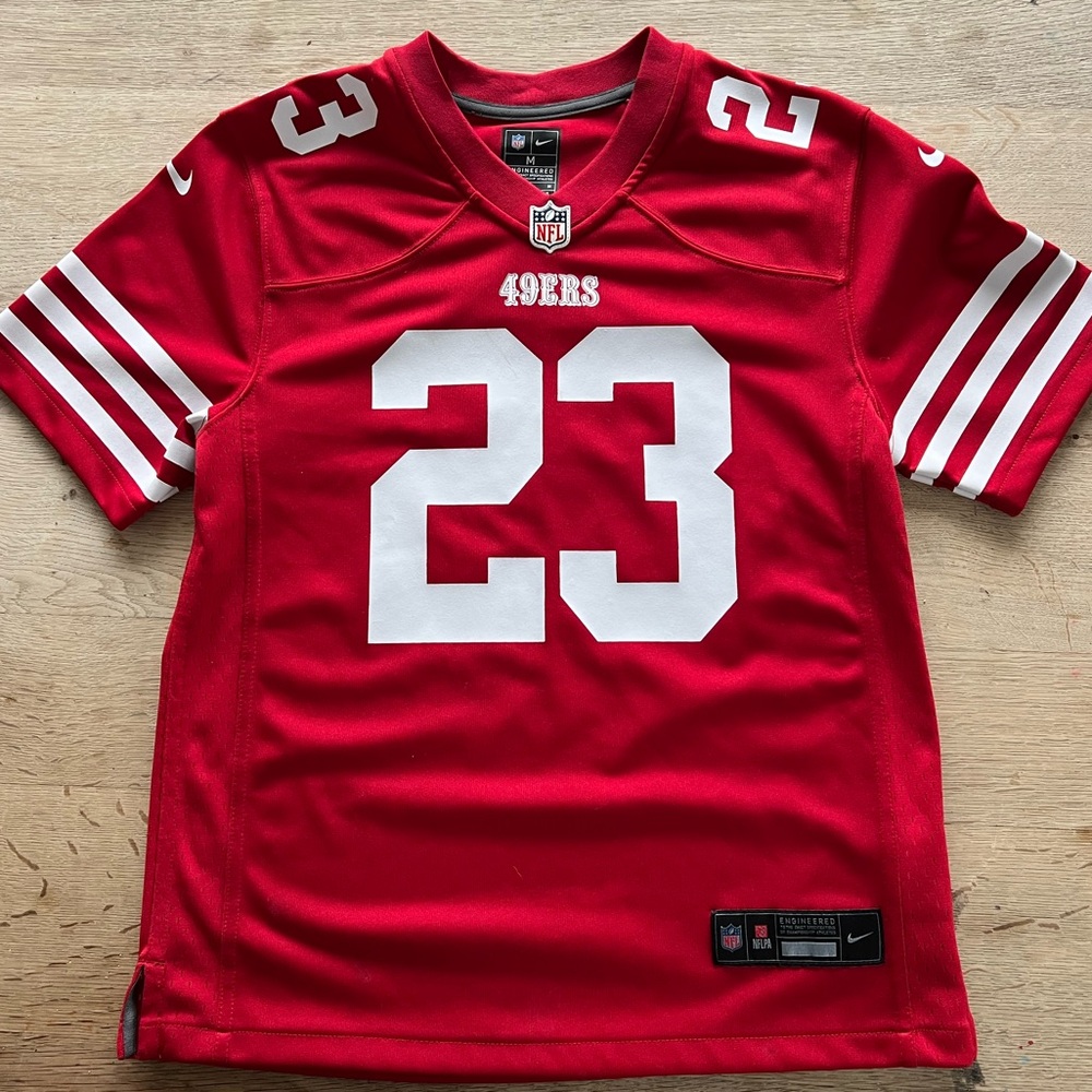 Christian McCaffrey Youth Size Medium 49ers Jersey
